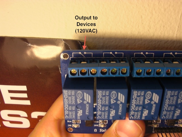 Not sure how to wire my 5VDC to 120VAC arduino relay board Electrical
