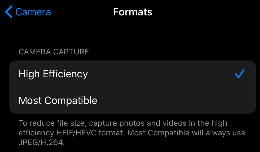 photos Why does my iPad camera use JPG instead of HEIF? Ask Different