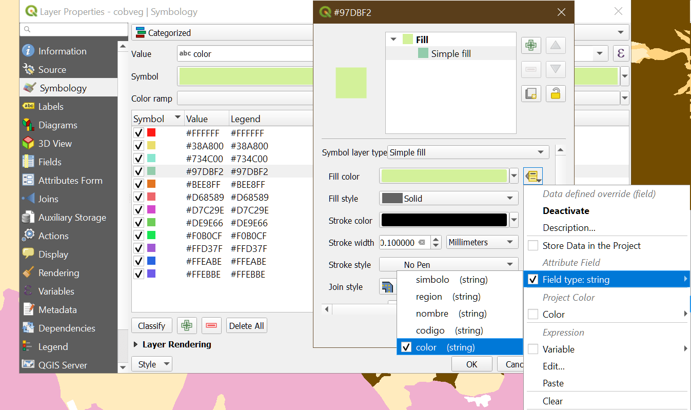 qgis Changing color symbol legend by field Geographic Information Systems Stack Exchange