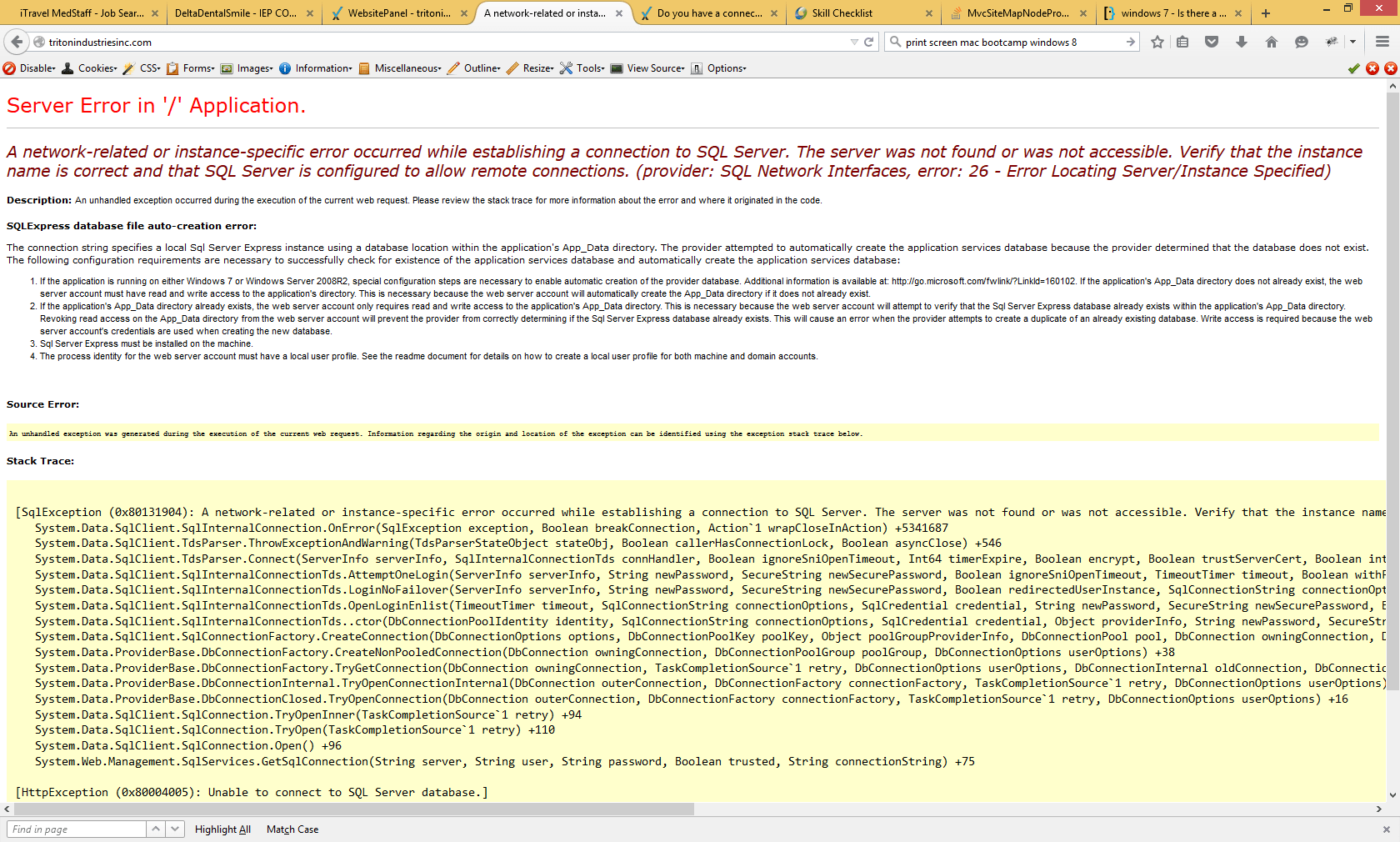 sql server MvcSiteMapNodeProvider with security trimming enabled