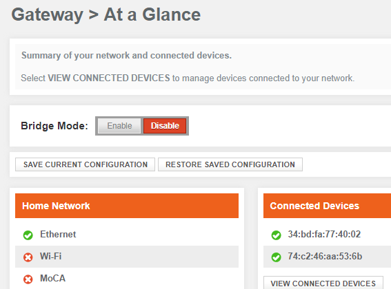 Impact of enabling bridged mode on upstream router Super User