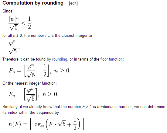 golden ratio intuition for the closed form of the