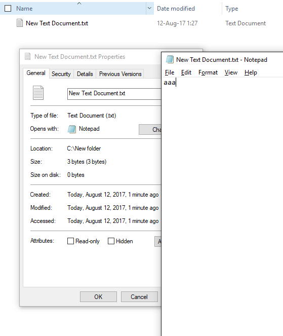file How can a folder size be larger than it's size on disk? Stack
