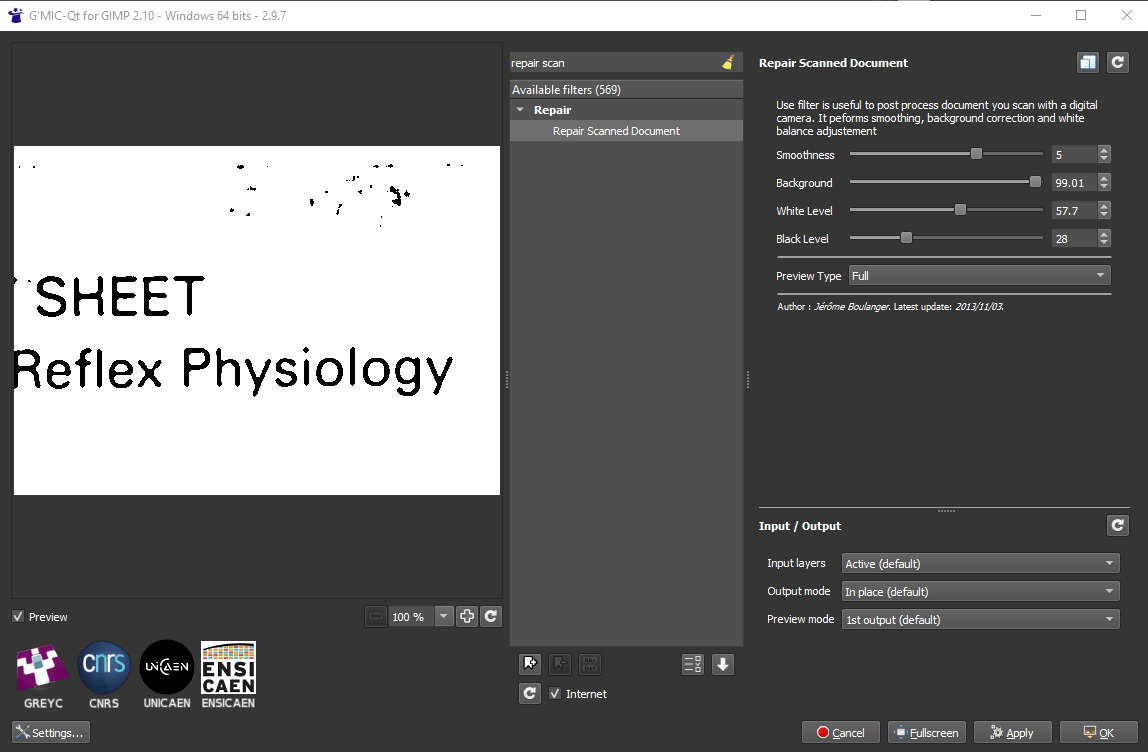 image editing How to get rid of noise in scanned photocopies in Gimp