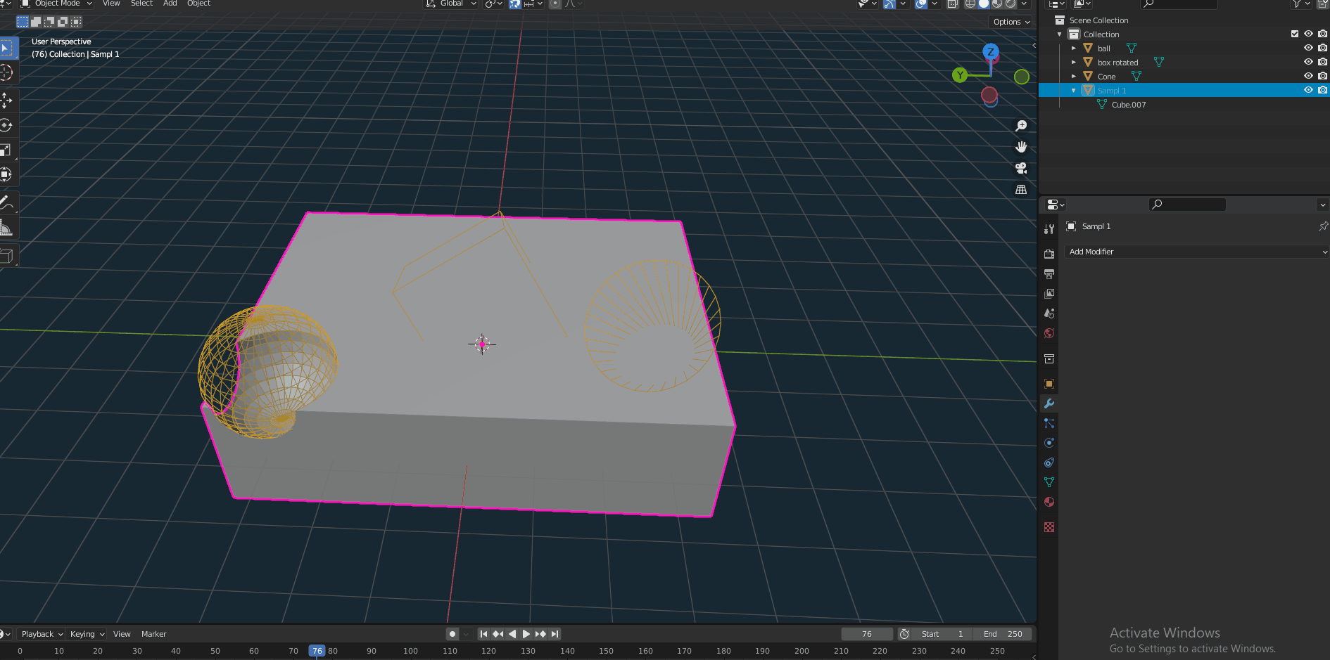 modeling How can I Boolean Difference three objects simultaneously
