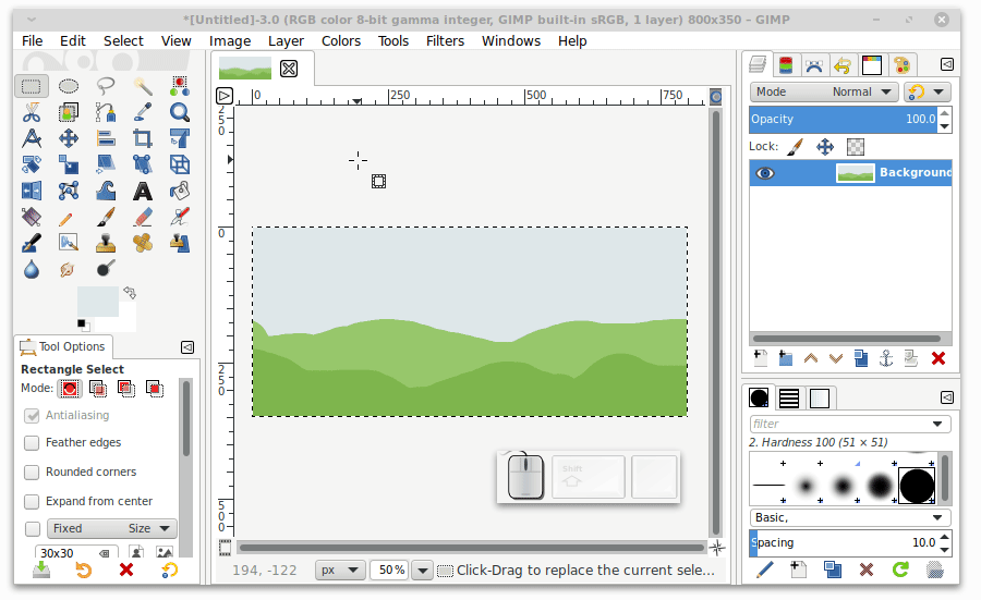 Resize part of image in GIMP Graphic Design Stack Exchange