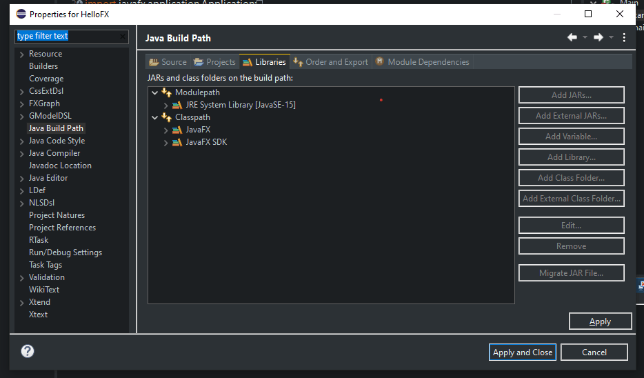 Getting "Module javafx.controls not found" error Java Eclipse IDE