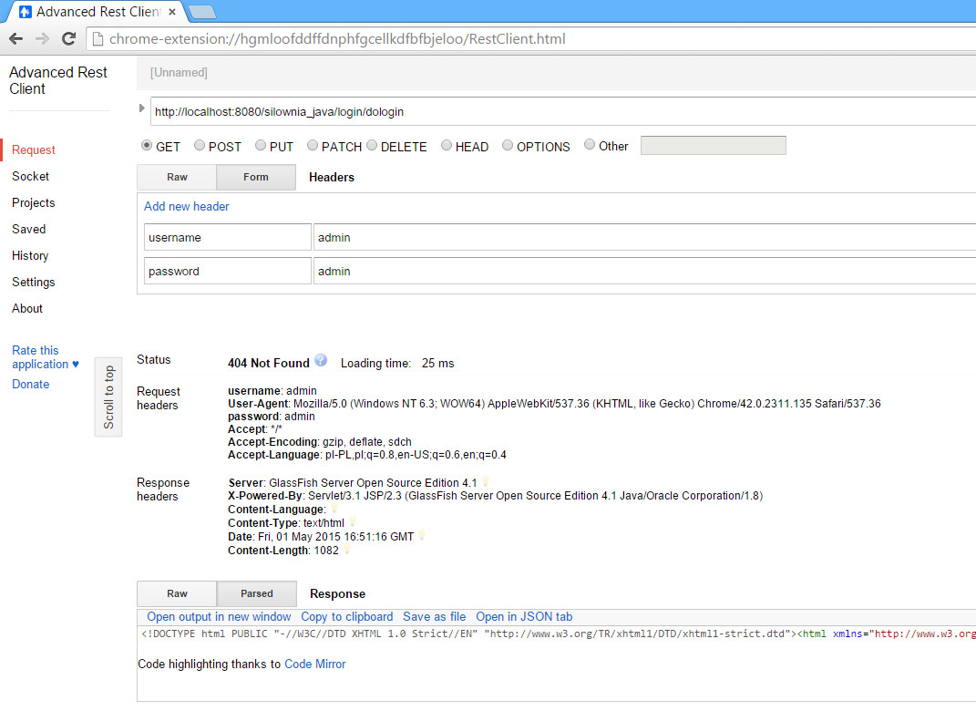 eclipse Couldn't get JSON response from Java Jersey app using Tomcat
