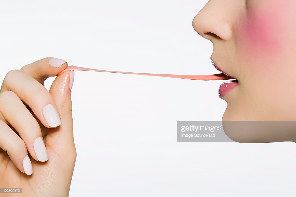 elasticity Why is chewing gum only elastic for a brief period when pulling it out of your