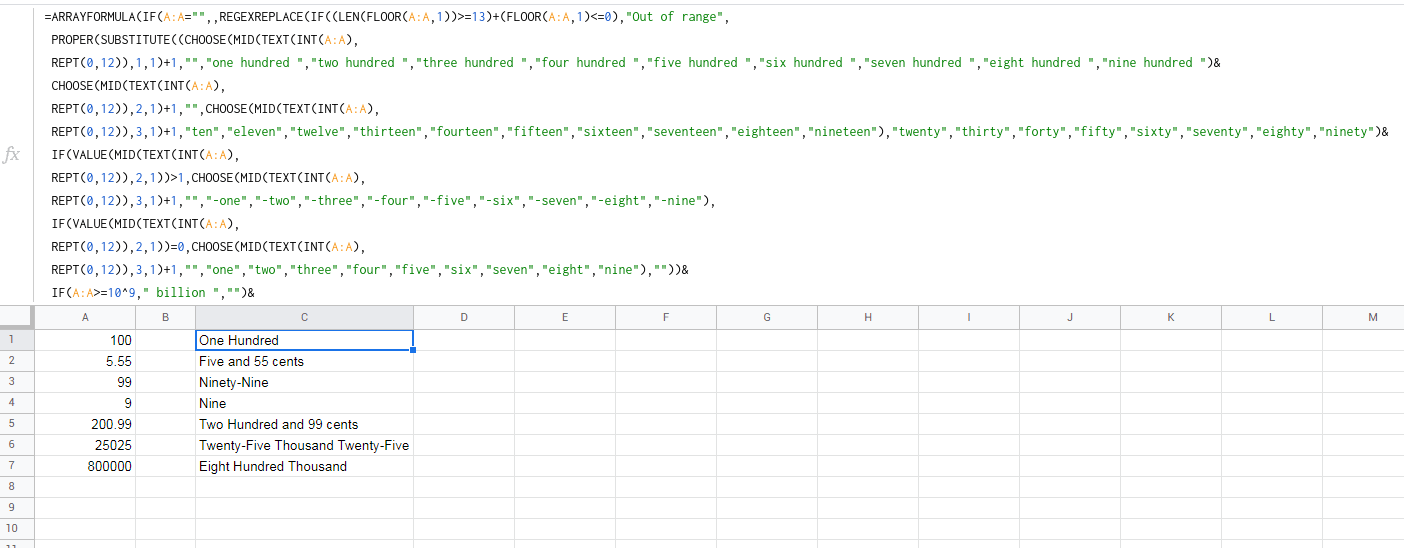 google sheets Changing Number to Text Stack Overflow