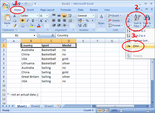 How to create unique drop down lists on top of each column in excel? Stack Overflow