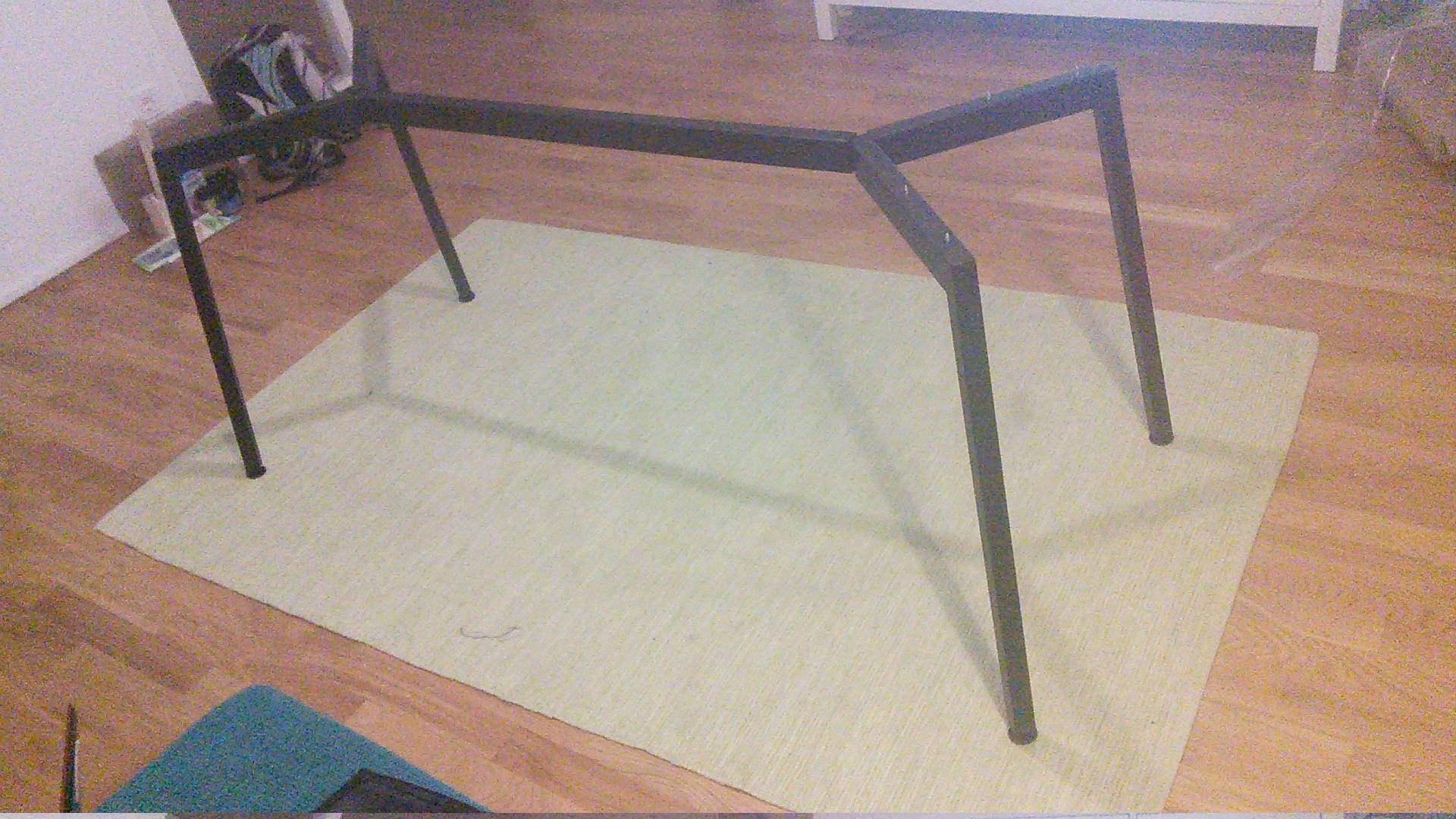 table Installing a solid wood tabletop on this steel frame Home