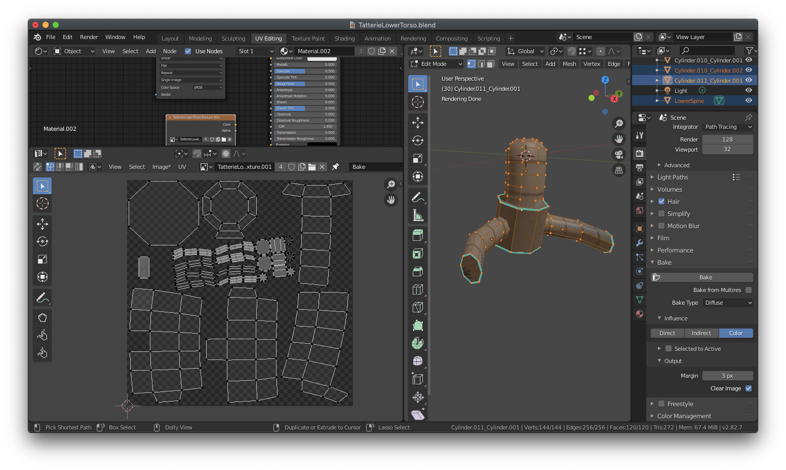 How do you bake a texture without parts of the texture disappearing
