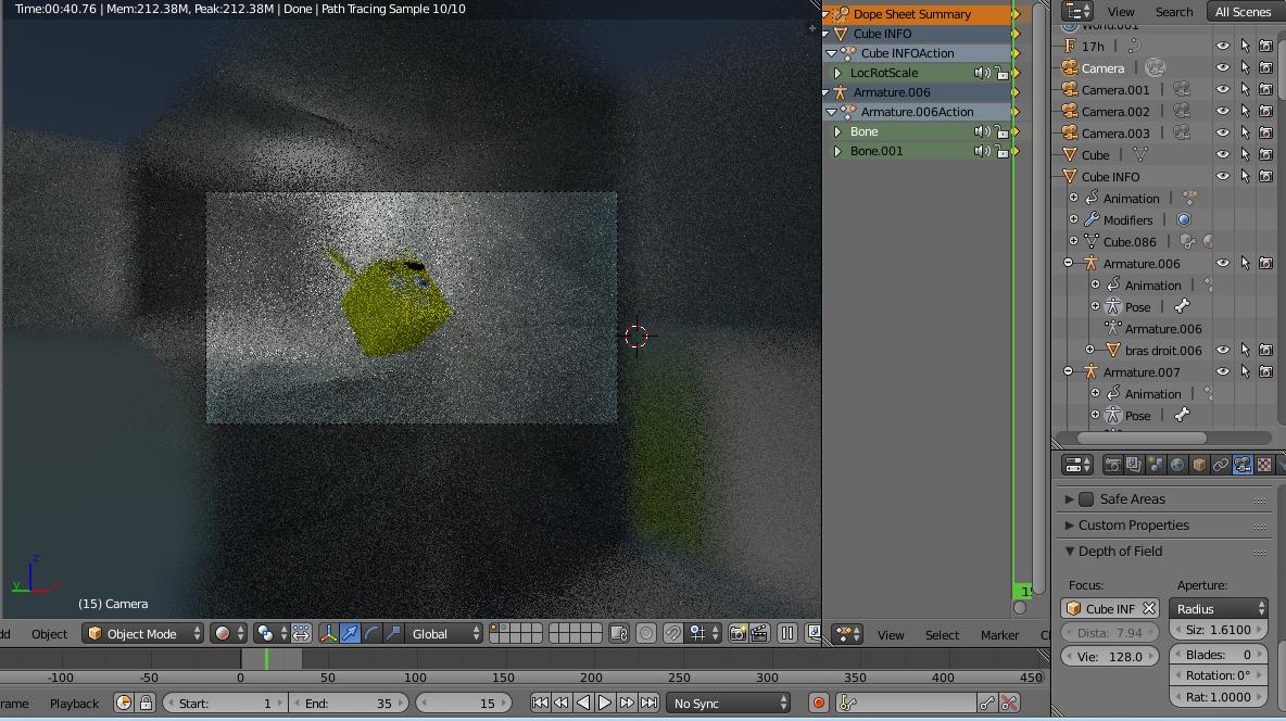 Camera renders blurry image in darker part of scene Blender Stack Exchange