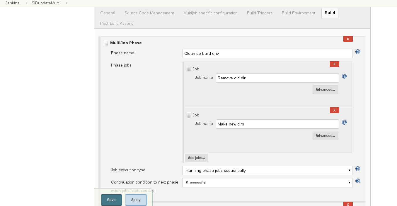linux Jenkins Multijob Plugin phase jobs not being displayed Stack