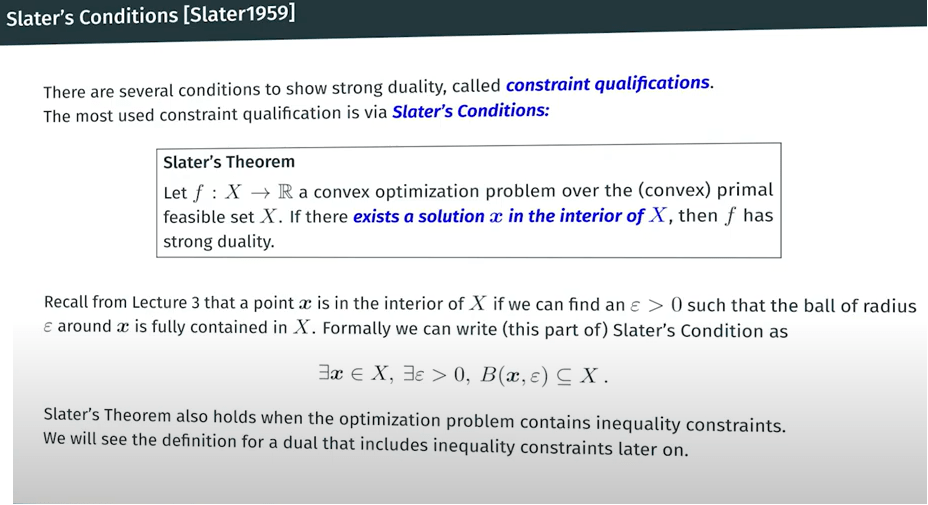 optimization Why is "Slater's Condition" Important? Operations