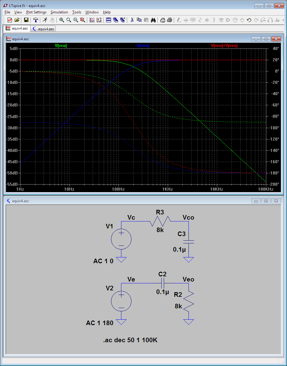 analog Why does this unity gain transistor phase shifter not drop its