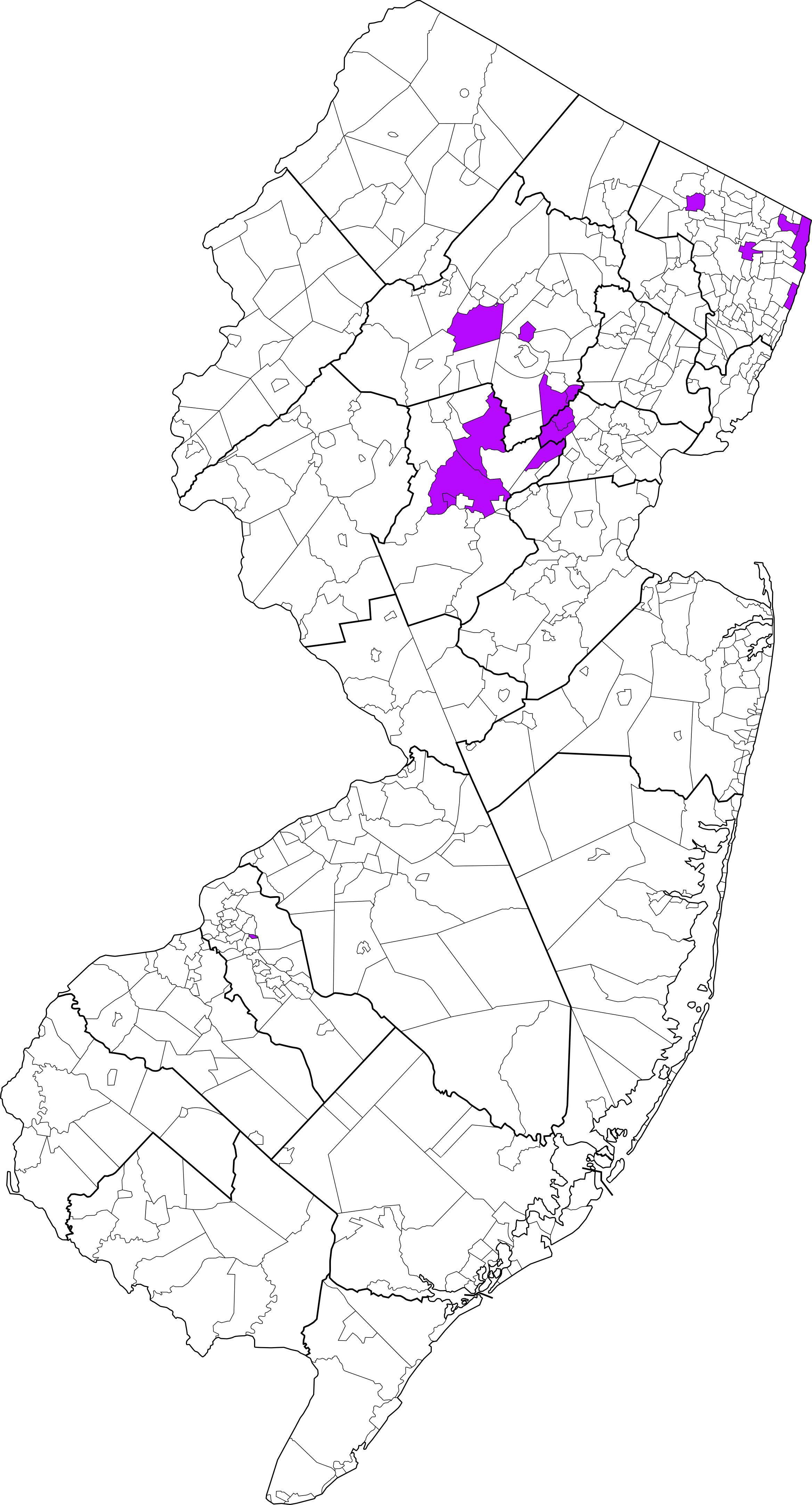 united states "Reverse pivot" municipalities in New Jersey