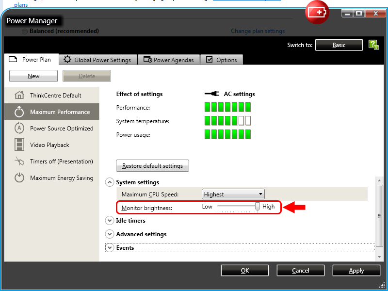 display Screen brightness randomly set to lowest setting Lenovo