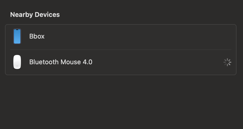 bluetooth BT 4.0 Mouse not pairing with Mac OS Sonoma Super User