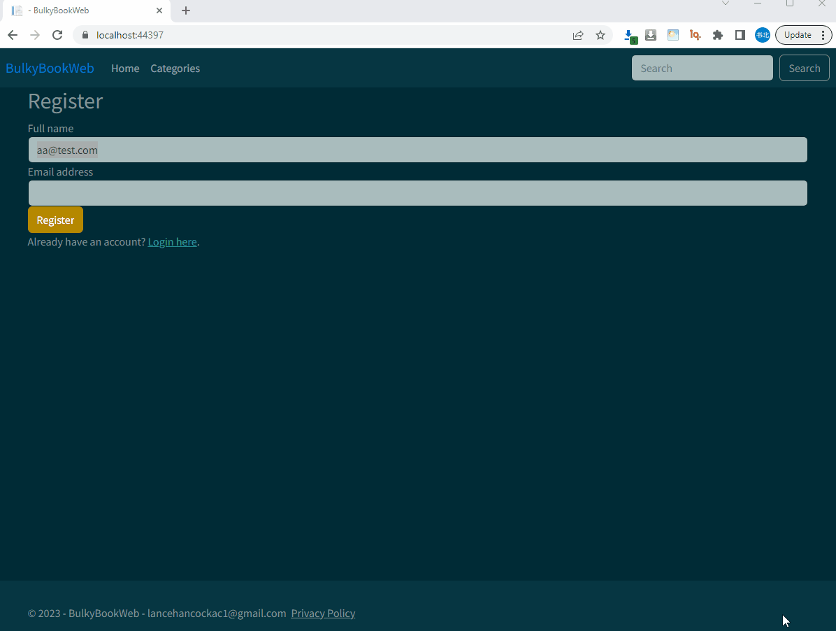 c Authentication/Authorization process in a website built with ASP