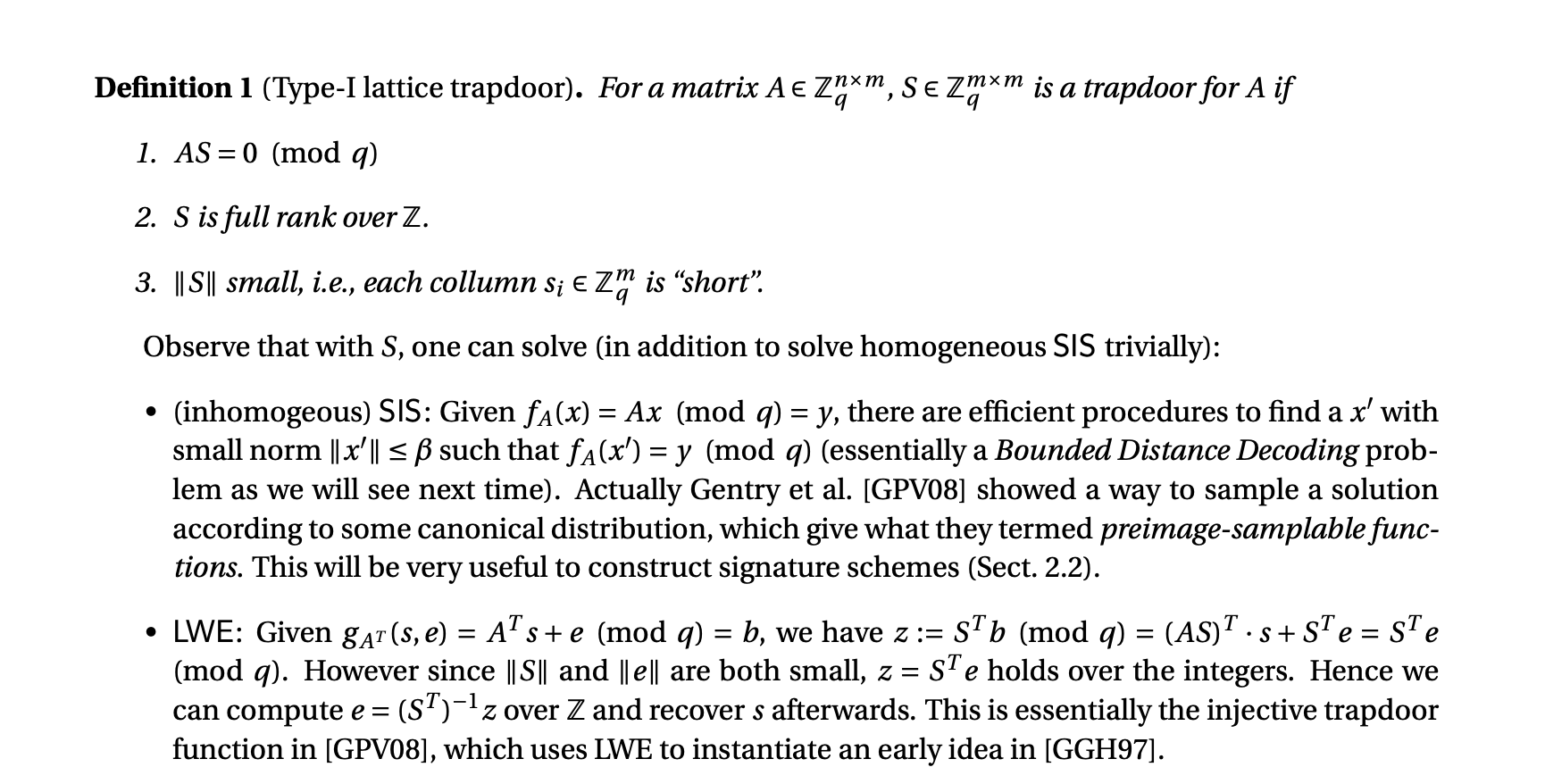 lwe Is Type I lattice trapdoor hard to find even given oracle access