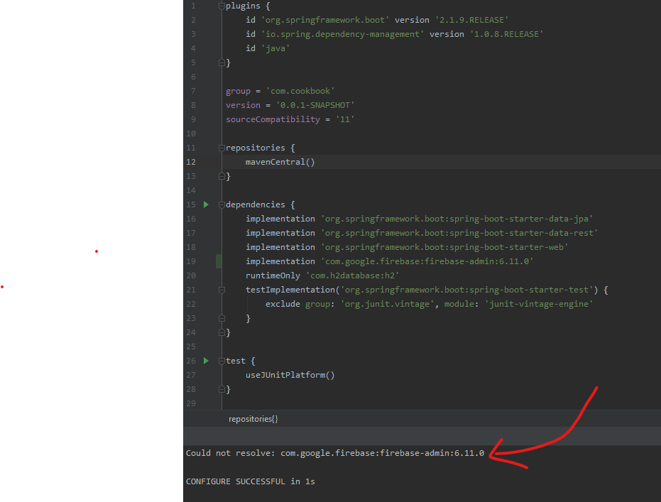 Why can't Gradle resolve in