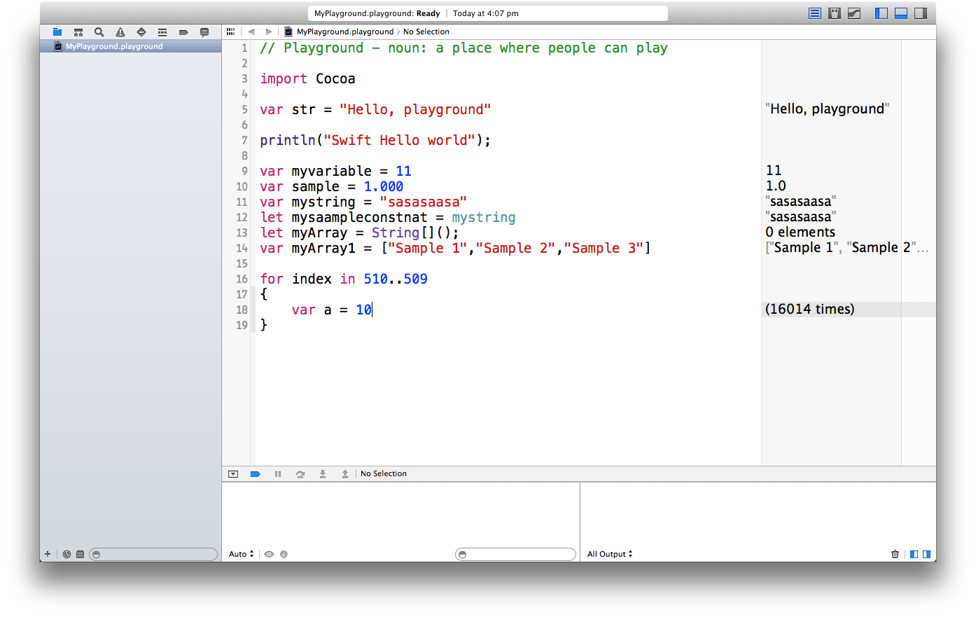 Swift for loop range