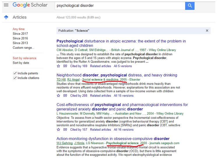 How can I restrict Google Scholar searches to one specific journal