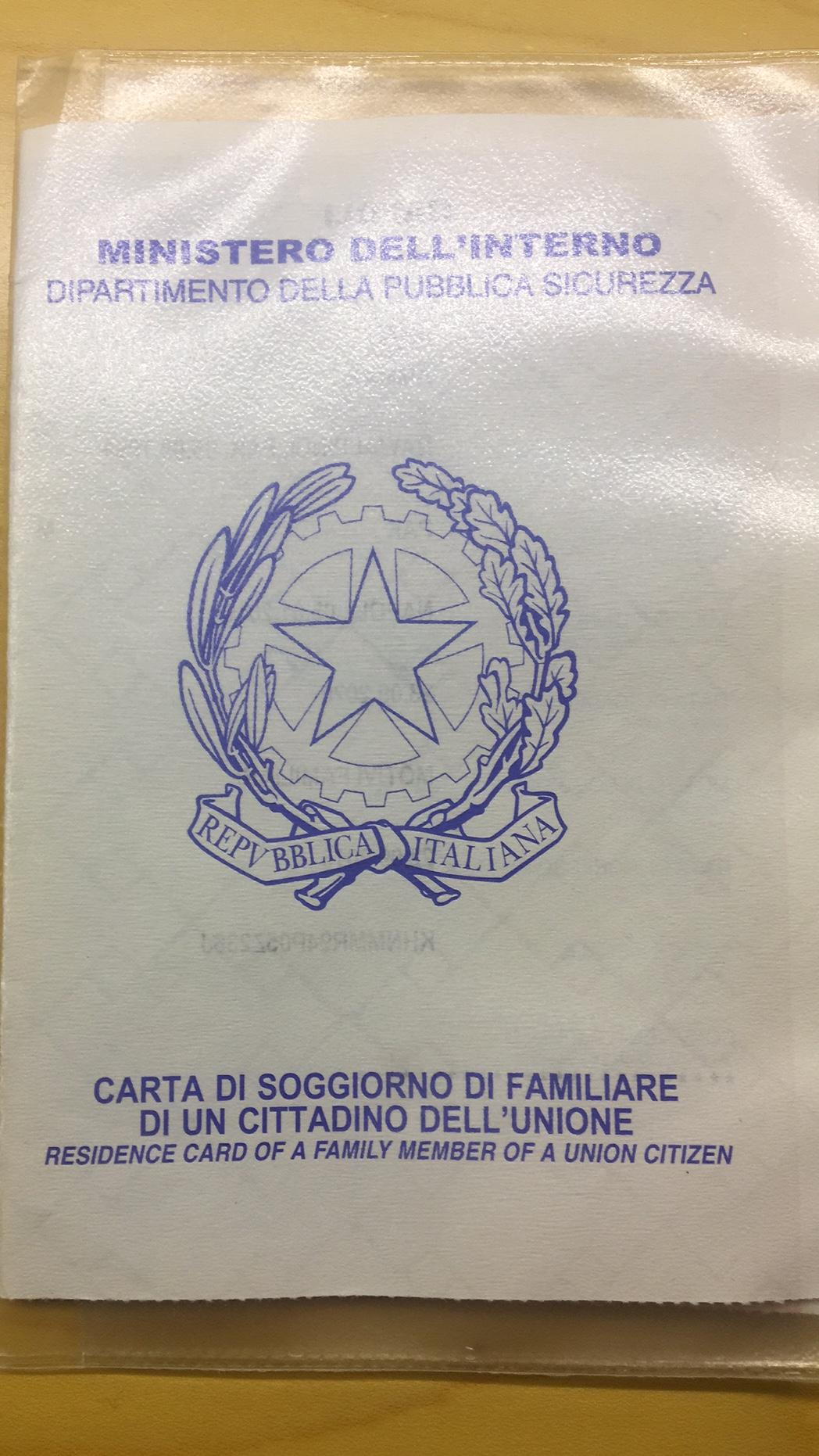 Rights If We Possess Carta Di Soggiorno Travel Stack Exchange