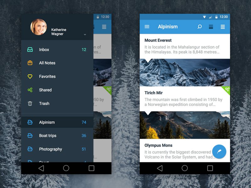 android Changing the icon colour of individual Navigation Drawer
