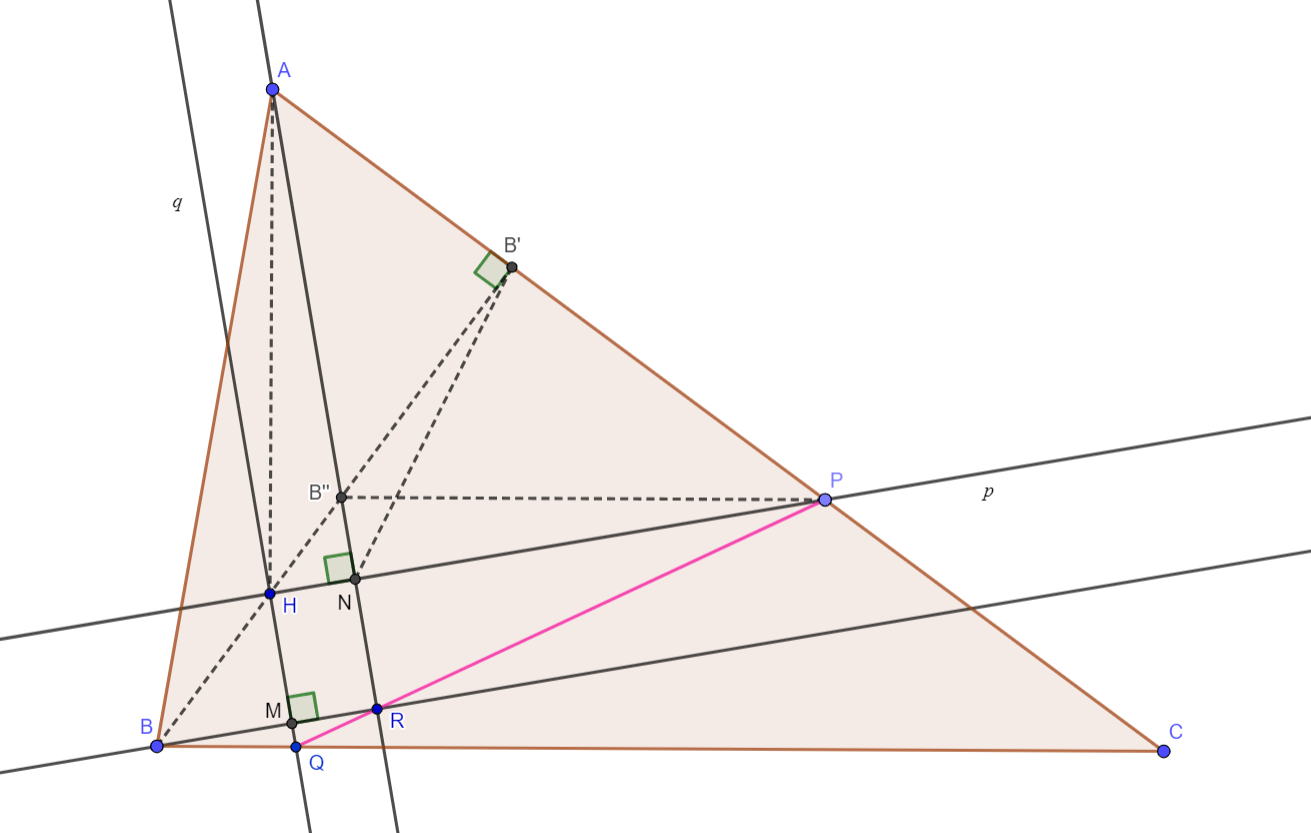 triangles Proving collinear points geometry