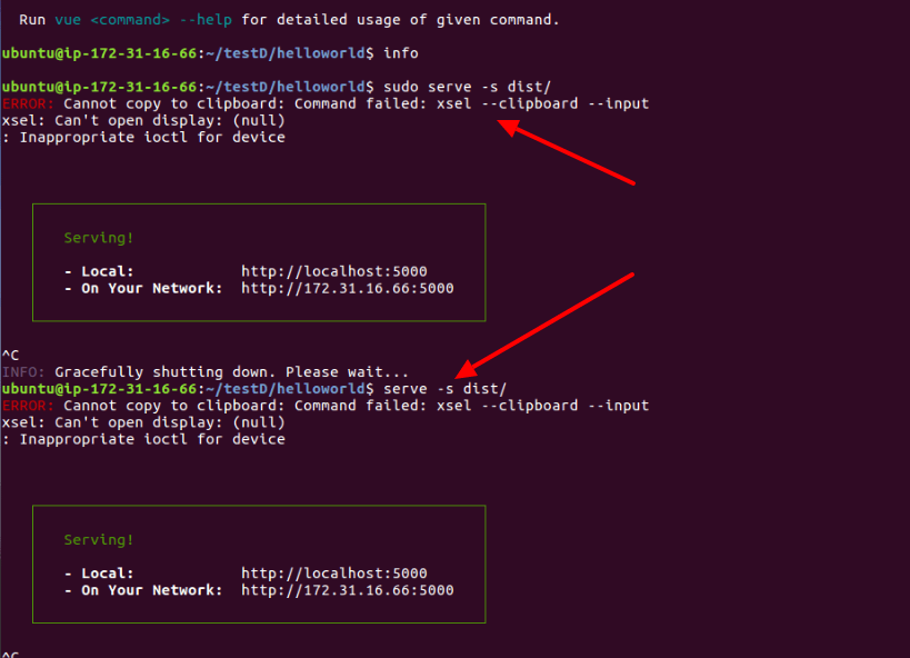 vue.js How to resolve clipboard error while deploying vuejs app on
