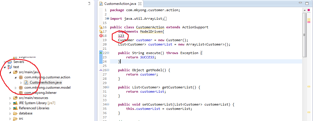 java Eclipse is not showing compilation errors in project explorer