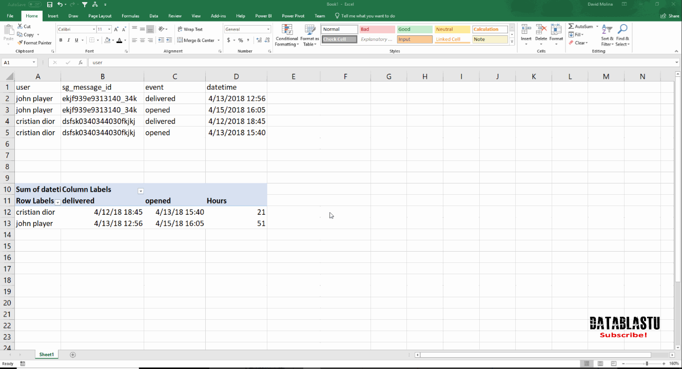 Excel Difference Between Two Timestamps How To Calculate Elapsed Time