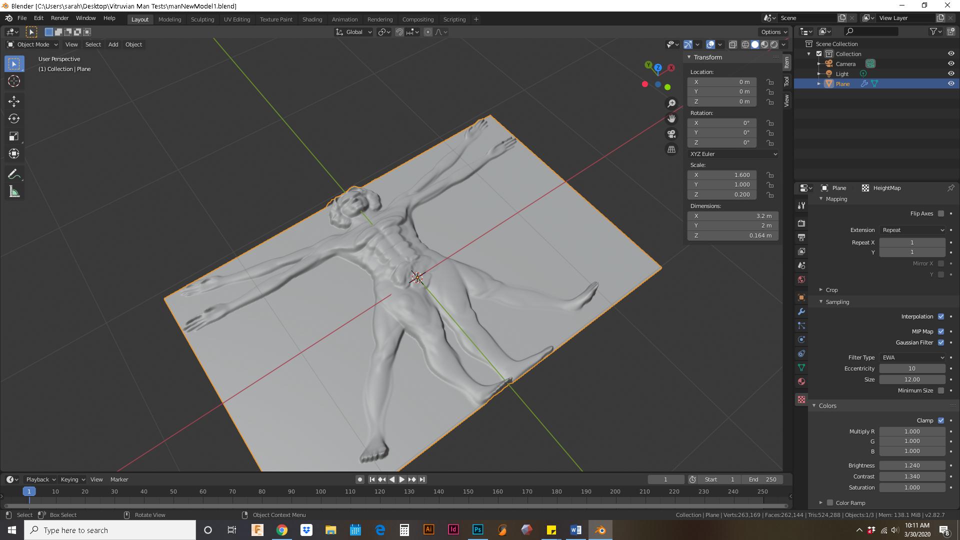 modeling I want to turn a 3D mesh into a height map and then use the