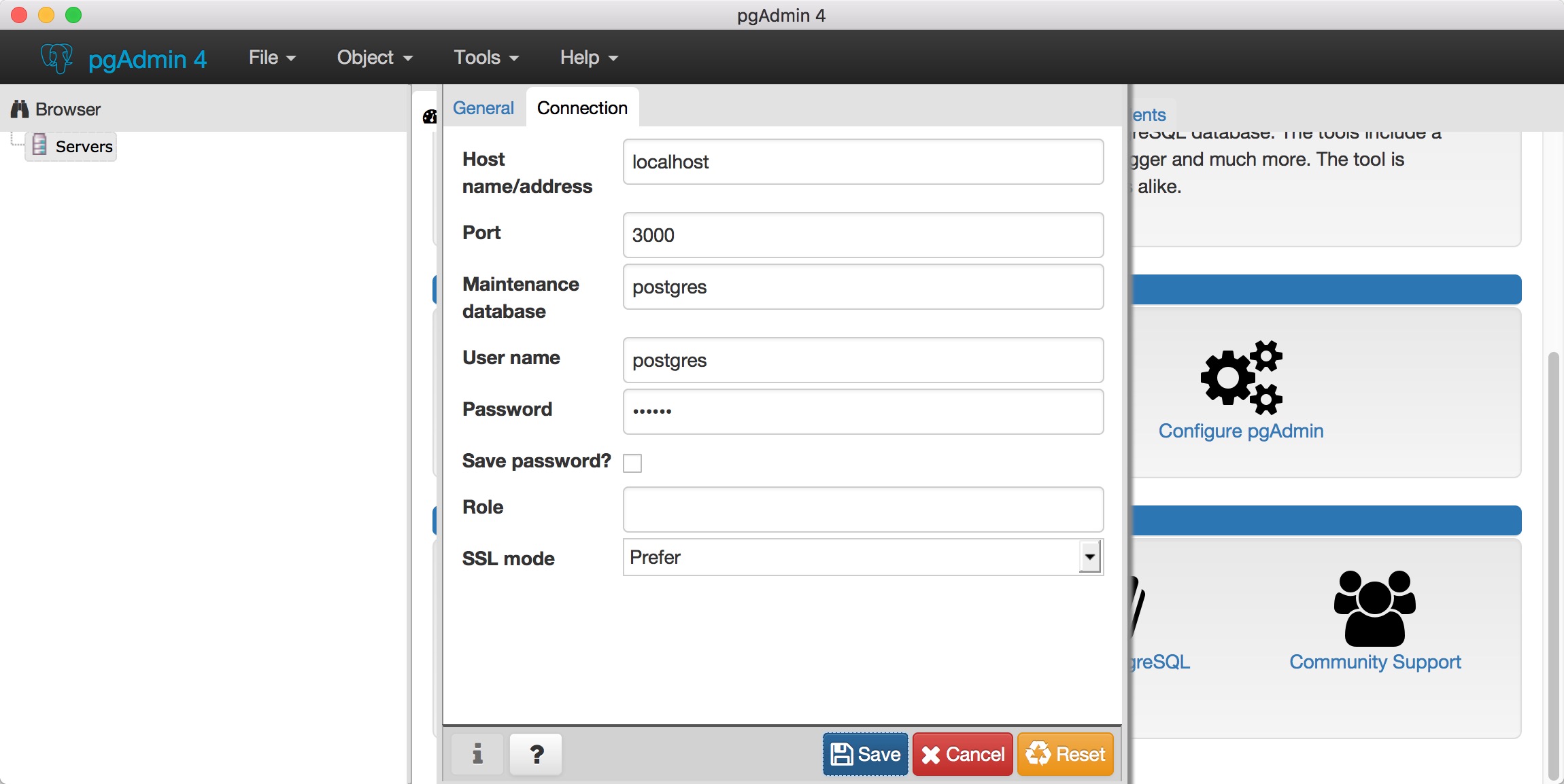ruby on rails Unable to connect to server pgAdmin Stack Overflow