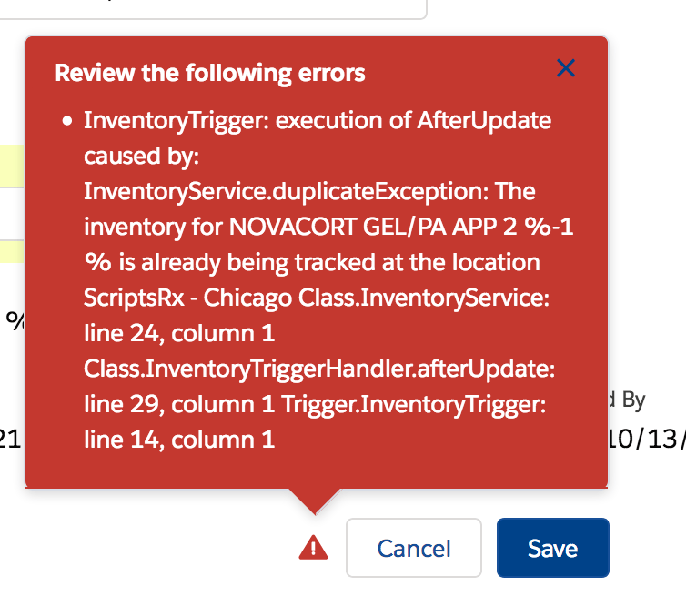 apex Beautify exceptions from triggers in Lightning UI Salesforce