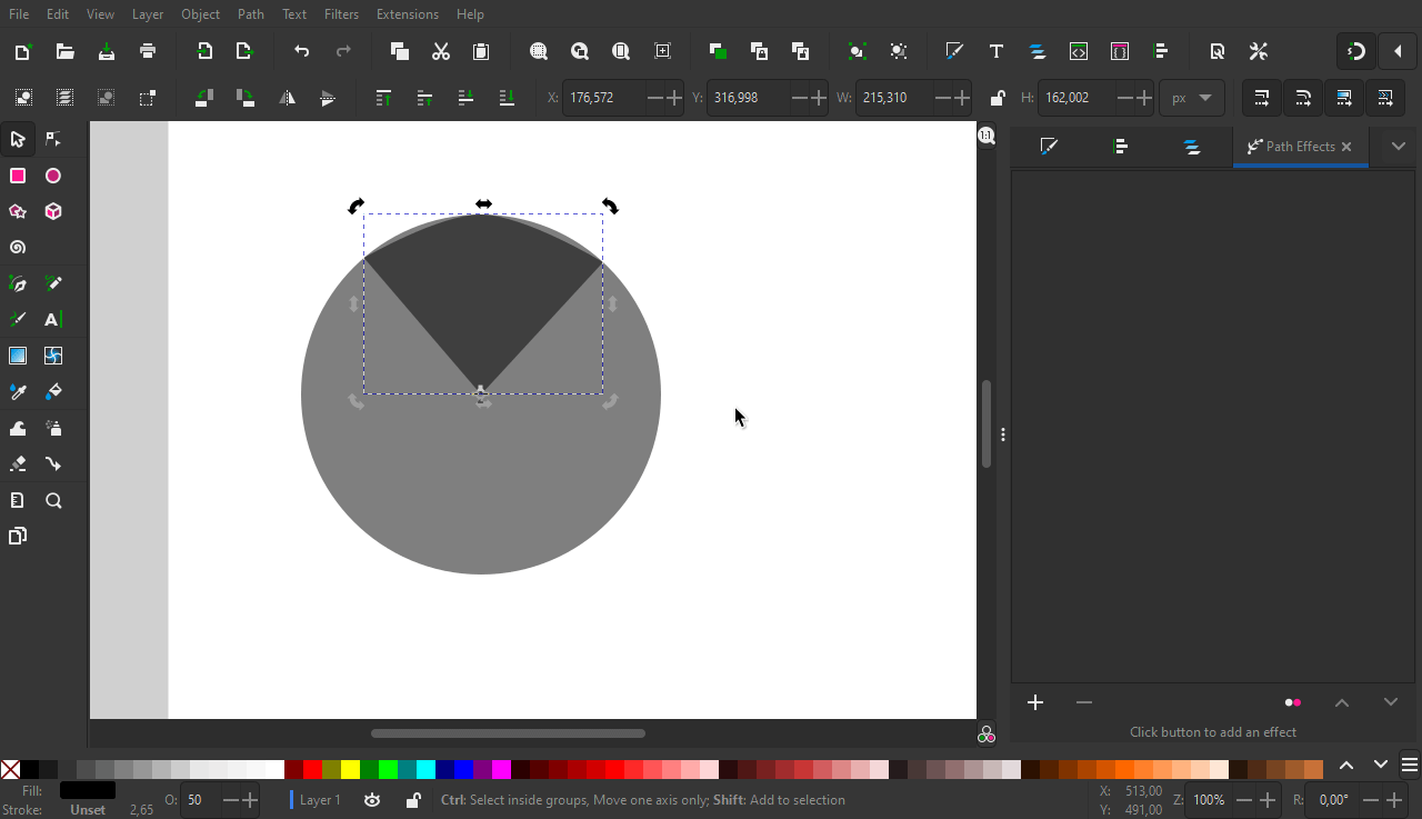 inkscape How to measure or scale object to fit on other's object