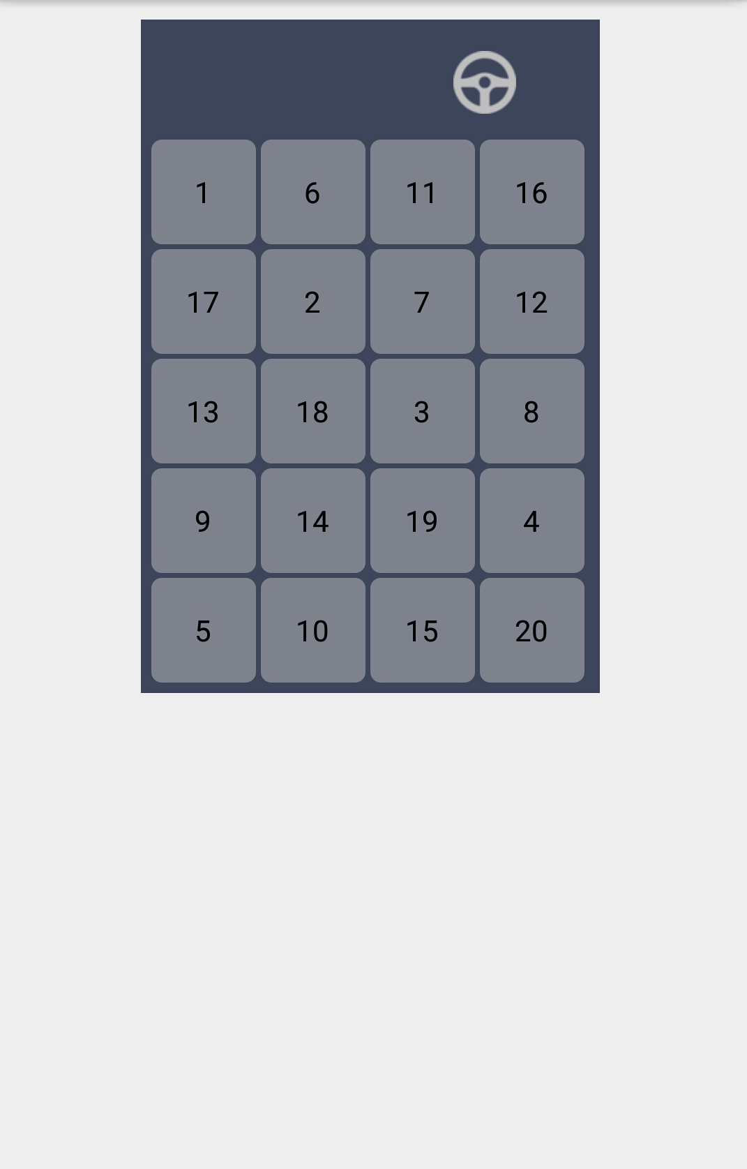 java how to add dynamic grid layout in android by only