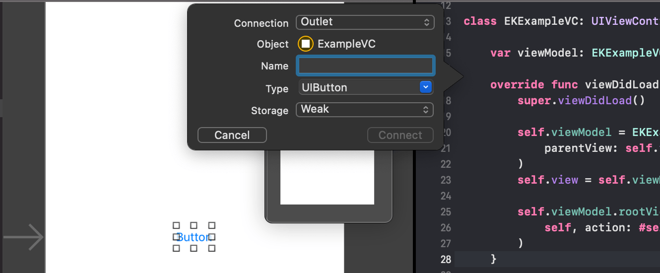 interface builder Drag and Drop( ctrl+drag) Problems in Xcode Stack