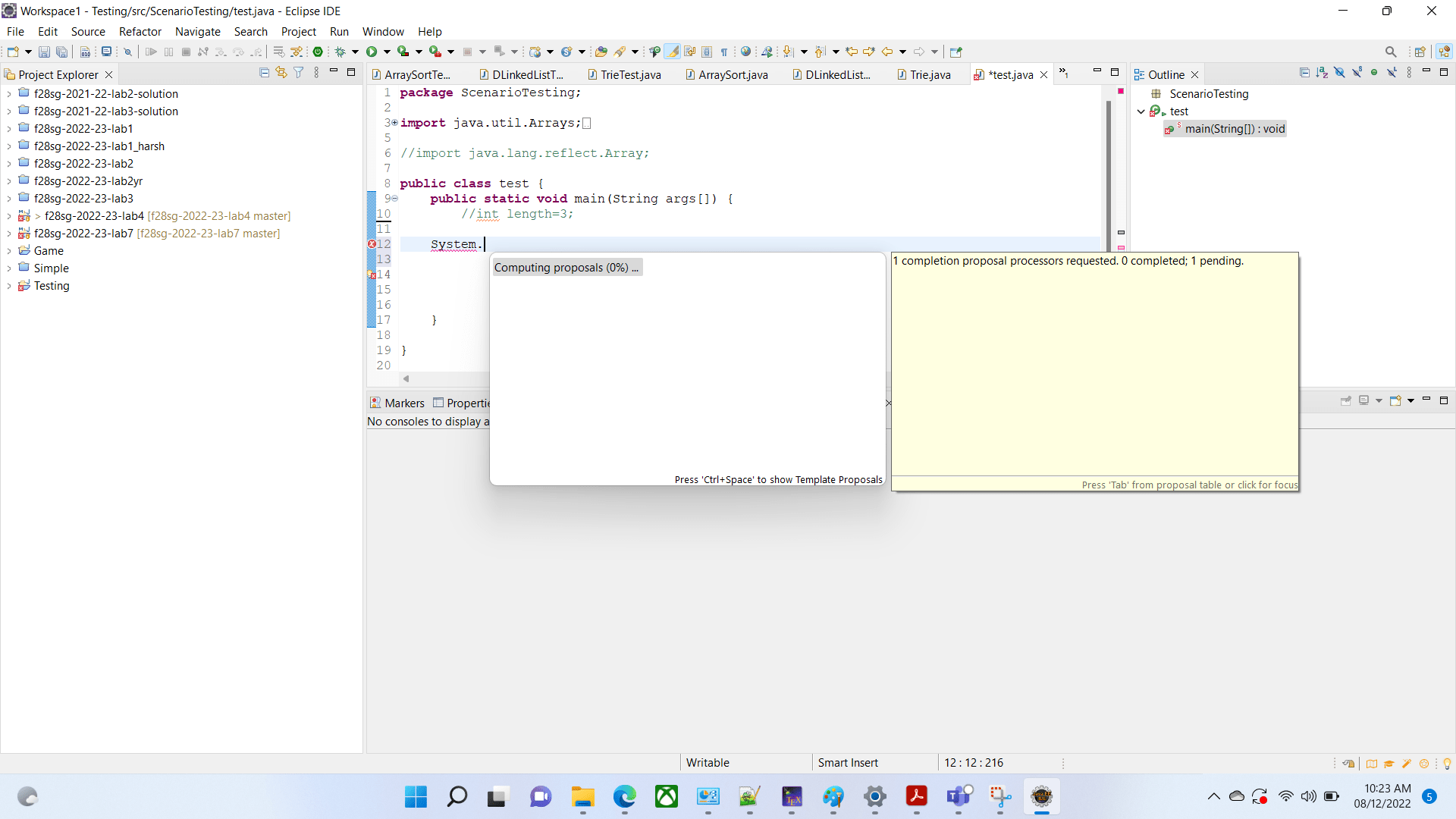 javadoc My Java methods do not appear after putting dot