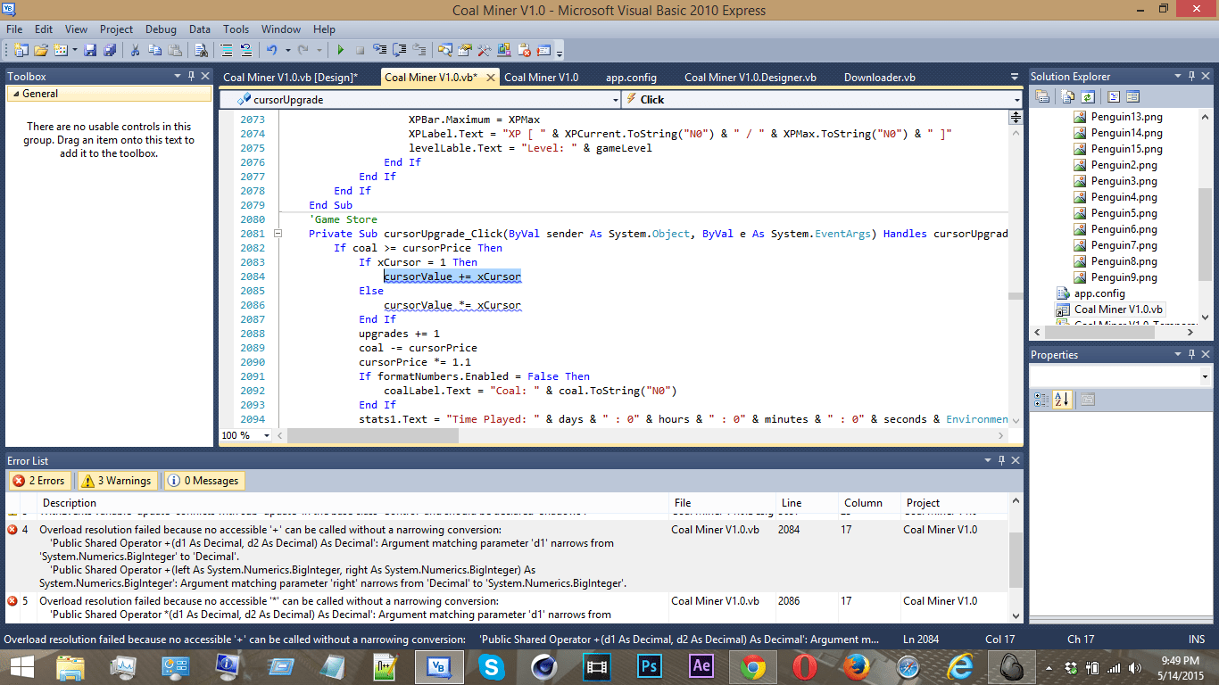 Why am I getting this error in Visual Basic 2010? What does it mean? Stack Overflow