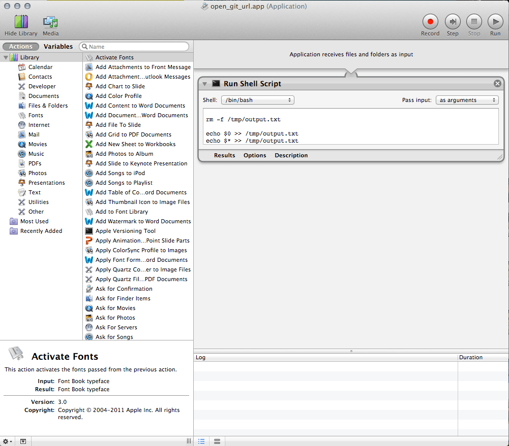 osx lion Create bash script to open URL in Mac OS X Super User