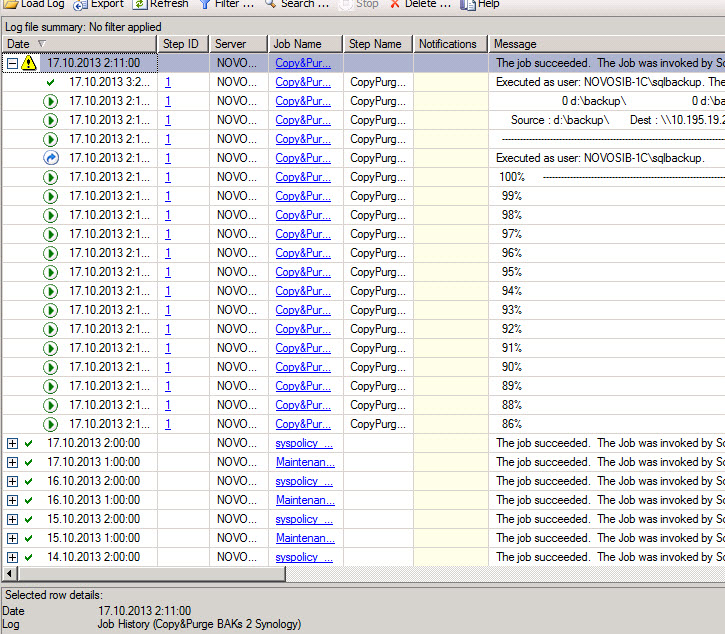 logs How to make SQL Server Agent job history less verbose