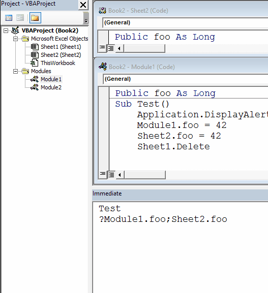 excel VBA Global variables no longer declared after