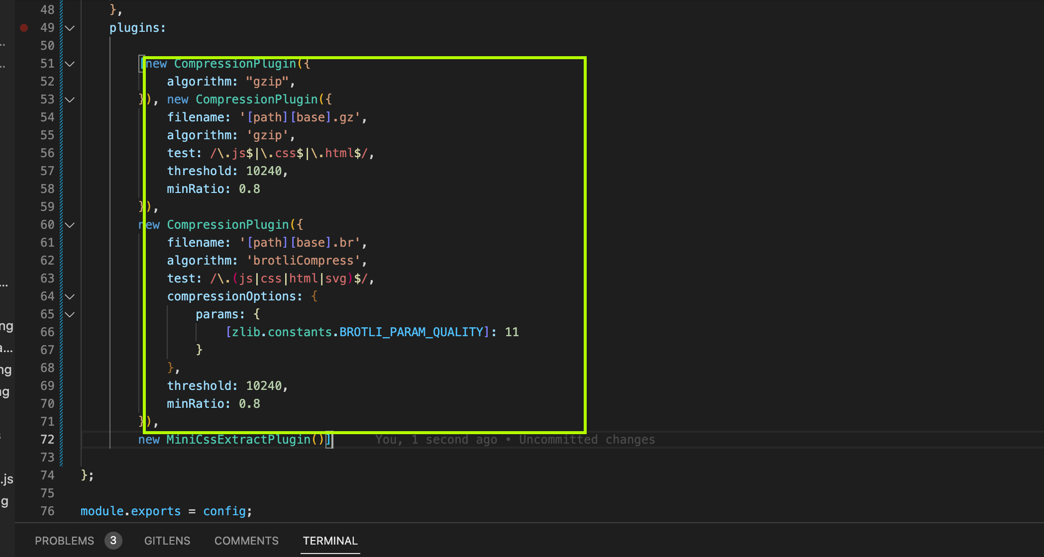 javascript Compression webpack plugin Stack Overflow