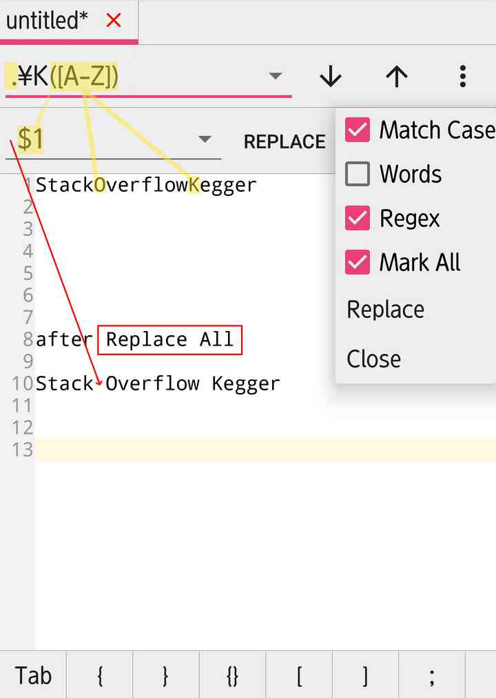 Regex using Notepad++ to add space before a capital letter Stack Overflow
