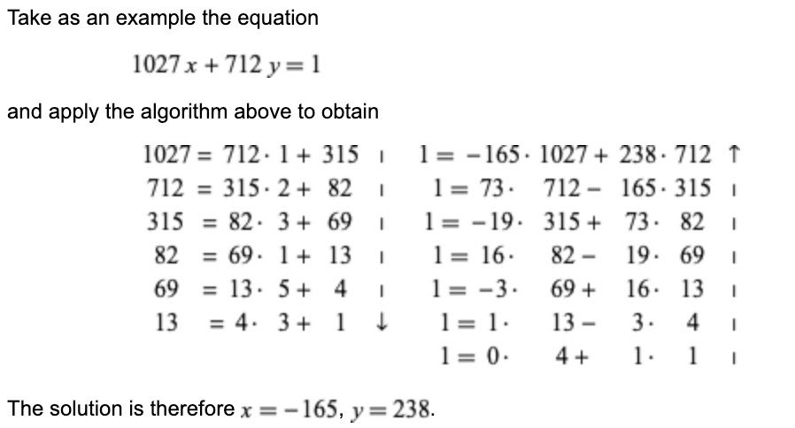 mathematical optimization Linear diophantine equation Mathematica