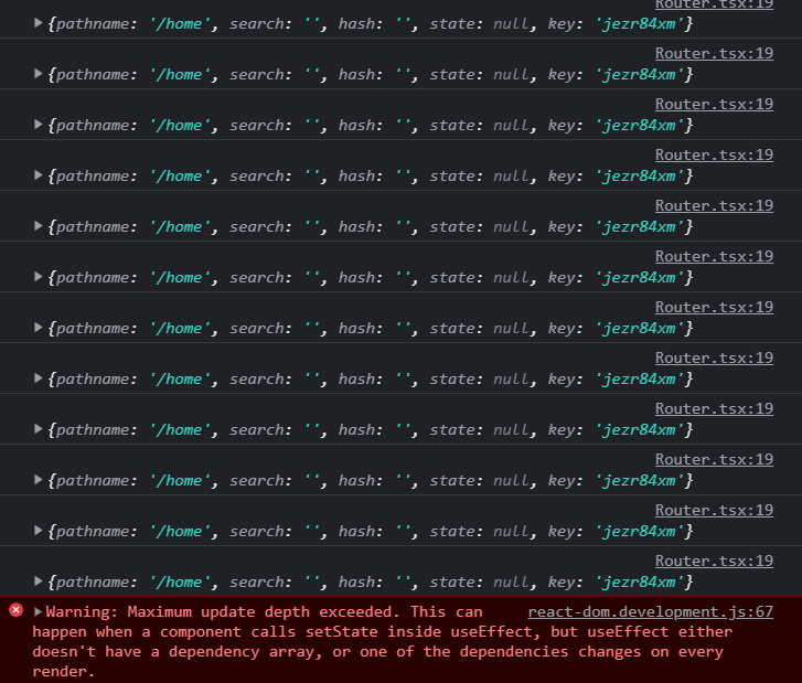 reactjs Navigate Component does not work with Routes location Stack